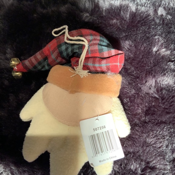 🌼 2/$10🌼Plush Santa Ornament - Green and Red Plaid - Picture 2 of 2